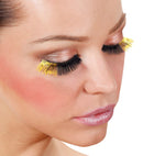 Metallic Celebrity Eyelashes With Glue Tube - Black-Gold & Black-Silver Ass.