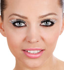 Metallic Celebrity Eyelashes With Glue Tube - Black-Gold & Black-Silver Ass.