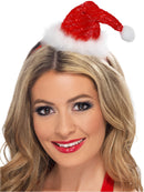 Mini Santa Hat Adult Red Headband Adult Costume Accessory 1