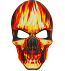 Mask Burning Skull Fabric