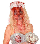 Mask With Flower Veil Bloody Bride Fabric