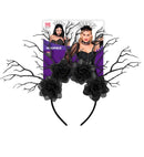 Headpiece Dark Queen Branches & Black Roses