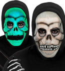 Mask Hooded Skull Latex Glow In The Dark 