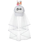 Hat Cap With Veil & Strass Bride