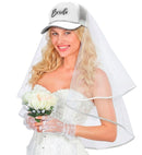 Hat Cap With Veil & Strass Bride