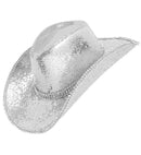 Hat Cowboy Sequin With Strass Silver