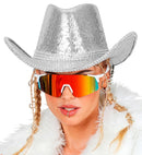 Hat Cowboy Sequin With Strass Silver