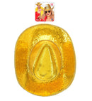 Hat Cowboy Sequin With Strass Gold