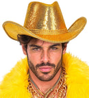 Hat Cowboy Sequin With Strass Gold