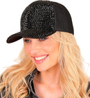 Hat Cap Strass Black