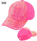 Hat Cap Strass Neon Pink