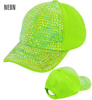 Hat Cap Strass Neon Green