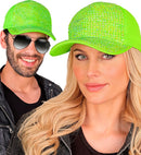 Hat Cap Strass Neon Green