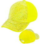 Hat Cap Strass Neon Yellow