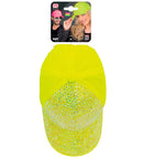 Hat Cap Strass Neon Yellow