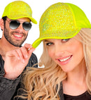Hat Cap Strass Neon Yellow