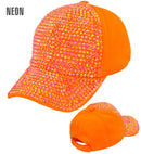 Hat Cap Strass Neon Orange