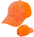 Hat Cap Strass Neon Orange
