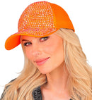 Hat Cap Strass Neon Orange