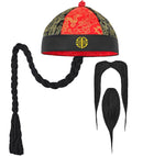 Hat with Moustache and Goatee Chinese for Men Image 1