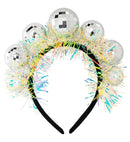 Headpiece Disco Balls With Tinsel