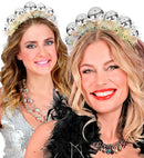 Headpiece Disco Balls With Tinsel