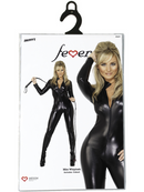 Miss Whiplash Costume Adult Black Zip Up Catsuit 4