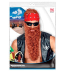 Red Maxi Beard With Moustache