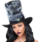 Maxi Top Hat With Spiderweb & Gidspiders 30 Cm