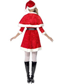 Miss Santa Costume Red Dress Cape Hat Belt 3