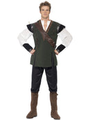 Robin Hood Costume Adult Green Trousers Tabard Shirt Sholder Belt Arrow Holder and Boot Covers 1