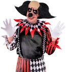 Sinister Clown Headpiece With Black Hair In Box