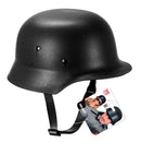 Black Military Helmet Hard Plastic - Adult Size
