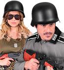Black Military Helmet Hard Plastic - Adult Size