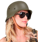 Green Military Helmet Hard Plastic - Adult Size