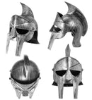 Gladiator Helmet With Visor Hard Plastic - Adult Size