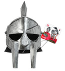 Gladiator Helmet With Visor Hard Plastic - Adult Size