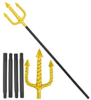 Collapsible Golden Spiral Pitchfork With Black Stick - 137 Cm  