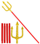 Collapsible Golden Spiral Pitchfork With Red Stick - 137 Cm   