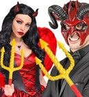 Collapsible Golden Spiral Pitchfork With Red Stick - 137 Cm   