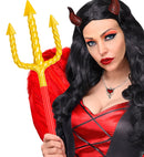 Collapsible Golden Spiral Pitchfork With Red Stick - 137 Cm   