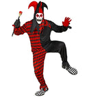 Evil Harlequin  Jumpsuit, Hooded Mask With Hat 