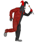 Evil Harlequin  Jumpsuit, Hooded Mask With Hat 