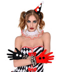 Evil Harlequin  Mini Hat, Ruff, Gloves 