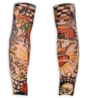 Pair Of Natural Look Miami Ink Tattoo Sleeves