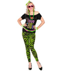 Neon Green Animalier The 80S Leggings