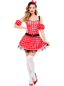Madame Mouse Costume Adult Red Minnie Dress and Headband 1