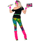 The 80S Fashion  Sleeveless T-Shirt, Leggings, Leg Warmers, Headband, 2 Wristbands 