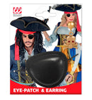 Pirate Set  Eye-Patch, Earring  3 Styles Ass.