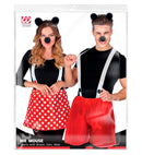 Mouse Dress-Up Set  Ears, Nose, Skirt Or Shorts  3 For Woman & 3 For Man Ass.